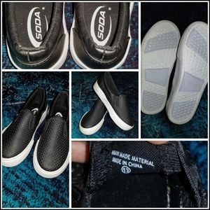 Boys Faux Leather slip on shoes 13